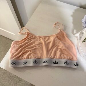 Alo Icon Cami Bra Peachy Glow